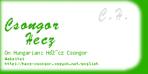 csongor hecz business card